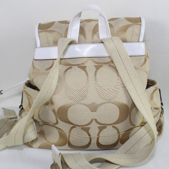 COACH Beige and white Daisy F16556 Canvas Bag main image 6